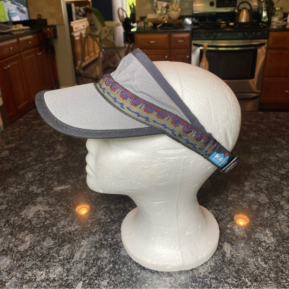 Vintage Kavu Visor Adjustable Strap Hat Southwestern Pattern Made in USA Hiking